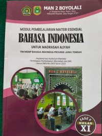 Image of MODUL PEMBELAJARAN MATERI ESENSIAL BAHASA INDONESIA KELAS XI
